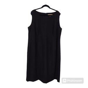 Women's Black Sleeveless Midi Dress Size 20